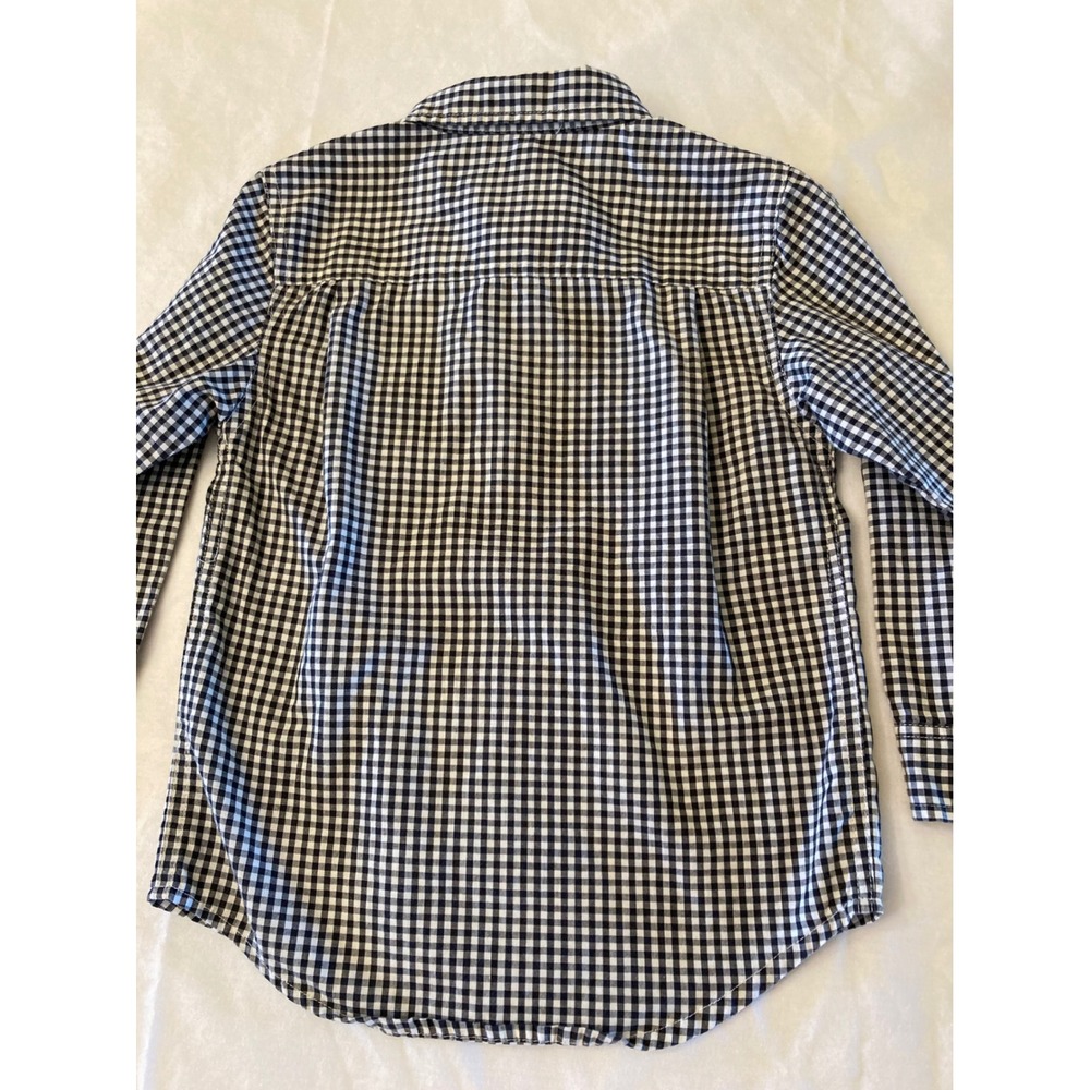 Calvin Klein Jeans Button Down‎ Shirt Gingham Check Long Sleeve 4T - Picture 3 of 9